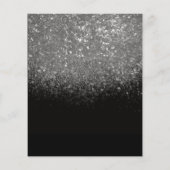 Papier Invitation Budget 21e Anniversaire Noir & Argent (Dos)