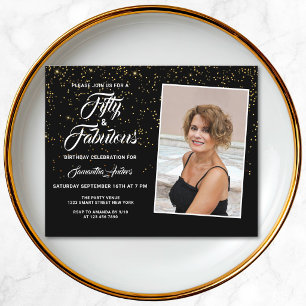 Papier Invitation Budget 50 et Paillettes Dorées Fabulueu