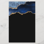 Papier Invitation Budget Agate Bleu Or 18 Ans (Dos)