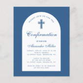 Papier Invitation Budget Arch Classic Blue Confirmation (Devant)