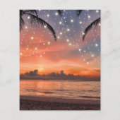 Papier Invitation Budget Beach Sunset Mariage Arch (Dos)