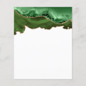 Papier Invitation Budget Chasseur Vert Agate Or Sweet 16 (Dos)