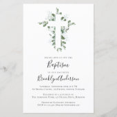 Papier Invitation Budget Eucalyptus Baptême (Devant)
