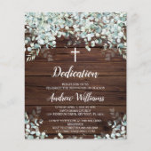 Papier Invitation Budget Eucalyptus & Dedication Bois (Devant)