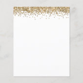 Papier Invitation Budget Gold Parties scintillant Girly 2 (Dos)