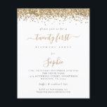 Papier Invitation Budget Gold Parties scintillant Girly 2<br><div class="desc">Il y a deux options de papier à choisir pour cette taille (4, 5 x 5, 6 po) dans la plage Budget. Pour ce produit, je recommanderais le semi-brillant qui est un stock de carte de 110 gsm, semblable en épaisseur à une carte postale. L'option Satin est un papier beaucoup...</div>