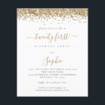 Papier Invitation Budget Gold Parties scintillant Girly 2<br><div class="desc">Il y a deux options de papier à choisir pour cette taille (4, 5 x 5, 6 po) dans la plage Budget. Pour ce produit, je recommanderais le semi-brillant qui est un stock de carte de 110 gsm, semblable en épaisseur à une carte postale. L'option Satin est un papier beaucoup...</div>