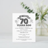 Papier Invitation Budget Mariés 70 Ans de Mariage (Debout devant)