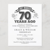 Papier Invitation Budget Mariés 70 Ans de Mariage (Devant)