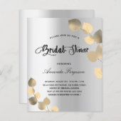 Papier Invitation budget nuptiale douche eucalyptus argen (Devant / Derrière)