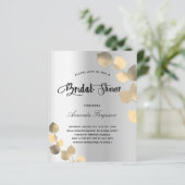 Papier Invitation budget nuptiale douche eucalyptus argen (Debout devant)