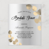 Papier Invitation budget nuptiale douche eucalyptus argen (Devant)