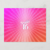 Papier Invitation Budget Photo Sweet 16 Dégradé Rose Oran (Dos)