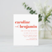 Papier Invitation Budget Pink Red Simple Checkerboard Wed (Debout devant)