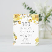 Papier Invitation budgétaire 100e anniversaire de la flor (Debout devant)