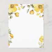 Papier Invitation budgétaire 100e anniversaire de la flor (Dos)