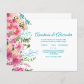 Papier Invitation budgétaire à la cérémonie du mariage. (Devant / Derrière)