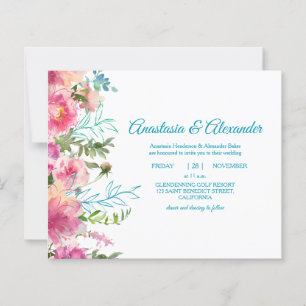 Papier Invitation budgétaire à la cérémonie du mariage.