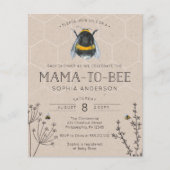 Papier Invitation budgétaire Abee Baby shower (Devant)