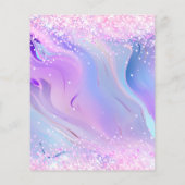 Papier Invitation budgétaire d'anniversaire rose violet (Dos)