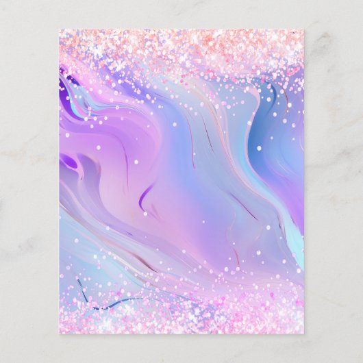 Papier Invitation budgétaire d'anniversaire rose violet (Dos)