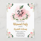 Papier Invitation budgétaire du parti de retraite de l'en (Devant)