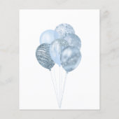 Papier Invitation budgétaire pour ballons bleu blanc anni (Dos)