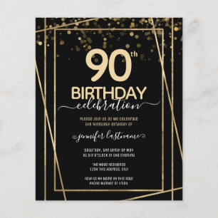 Papier Invitation budgétaire pour la 90e fête d'anniversa