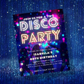 Papier Invitation budgétaire pour la fête Disco des année