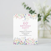 Papier Invitation budgétaire pour un 60e anniversaire ave (Debout devant)