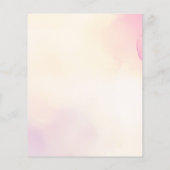 Papier Invitation budgétaire sur le Baby shower floral de (Dos)