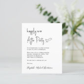 Papier Invitation chic de réception de mariage avec code (Debout devant)