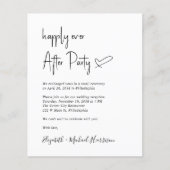 Papier Invitation chic de réception de mariage avec code (Devant)
