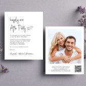 Papier Invitation chic de réception de mariage avec code