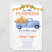 Papier Invitation Citrouille de camionnette Baby shower b (Devant)