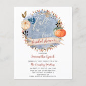 Papier Invitation Citrouille de douche nuptiale (Devant)