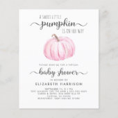 Papier Invitation Citrouille virtuelle Baby Girl Shower r (Devant)
