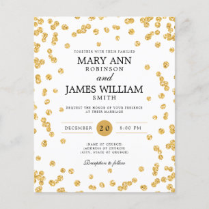 Papier Invitation Confetti Mariage Parties scintillant d'