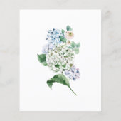 Papier Invitation d'anniversaire 100 ans Budget Hydrangea (Dos)