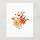 Papier Invitation d'anniversaire 1 an Couronne rose et ro (Dos)