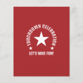 Papier Invitation d'anniversaire à budget rouge Football  (Dos)