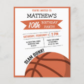 Papier Invitation d'anniversaire à petit prix avec ruban  (Devant)