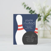 Papier Invitation d'anniversaire Bowling (Debout devant)