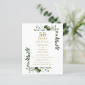 Papier Invitation d'anniversaire de mariage de 50 ans Bud (Debout devant)