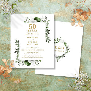 Papier Invitation d'anniversaire de mariage de 50 ans Bud