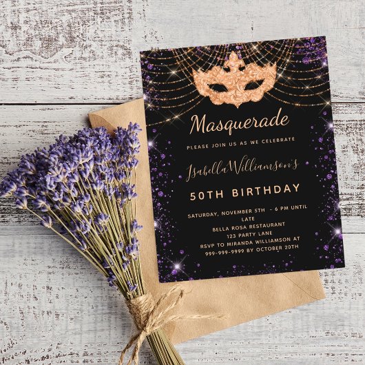 Papier Invitation d'anniversaire de parties scintillant v