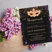 Papier Invitation d'anniversaire de parties scintillant v