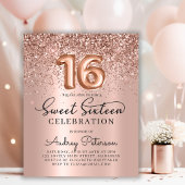 Papier Invitation d'anniversaire du Rose d'or du budget