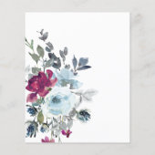 Papier Invitation d'anniversaire florale fabuleuse et bud (Dos)