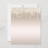 Papier invitation d'anniversaire glitter doré 16 ans douc (Dos)